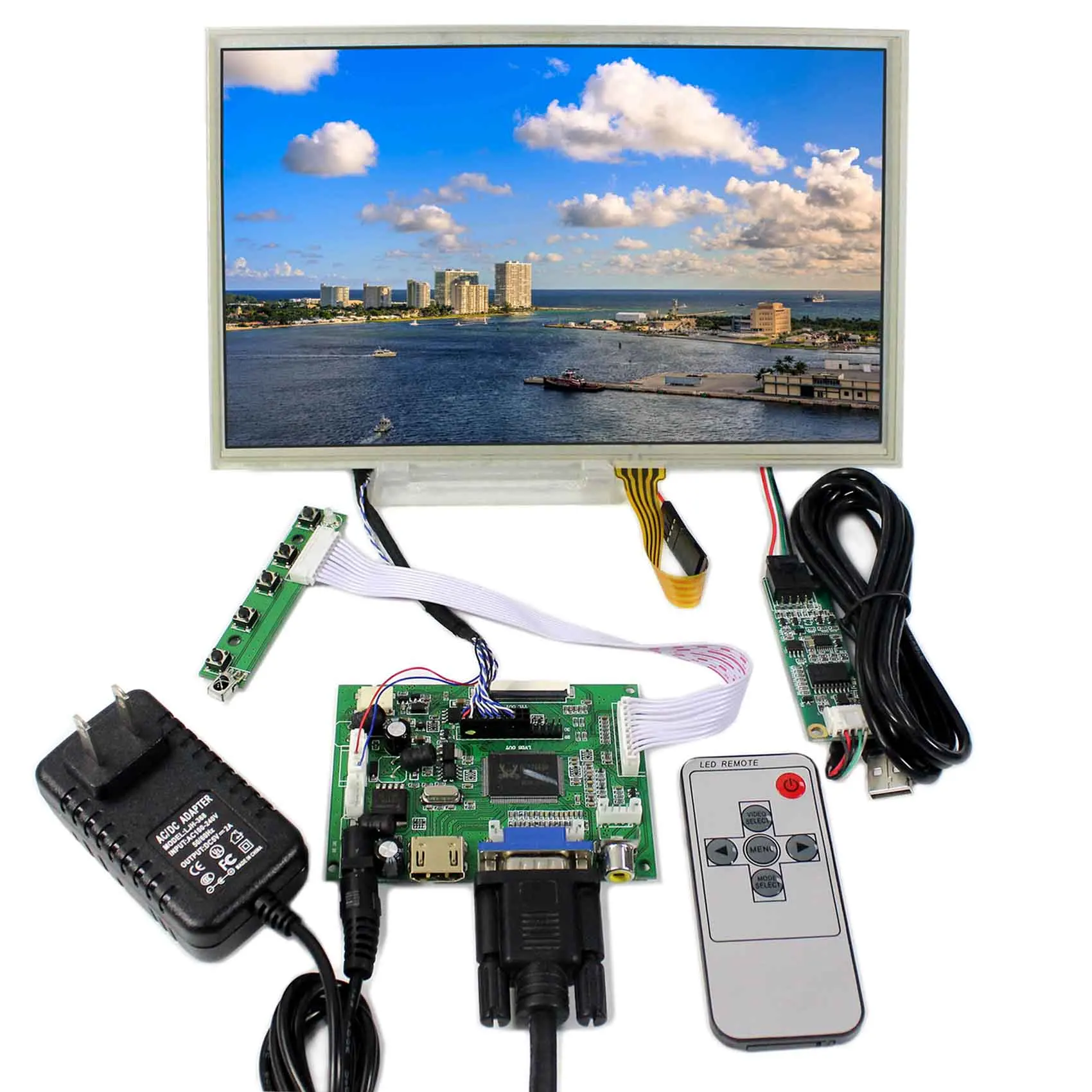 10 2 дюймов HSD100IFW1 1024x600 сенсорный ЖК дисплей Экран VS102TP A2 + H DMI VGA 2AV плата контроллера