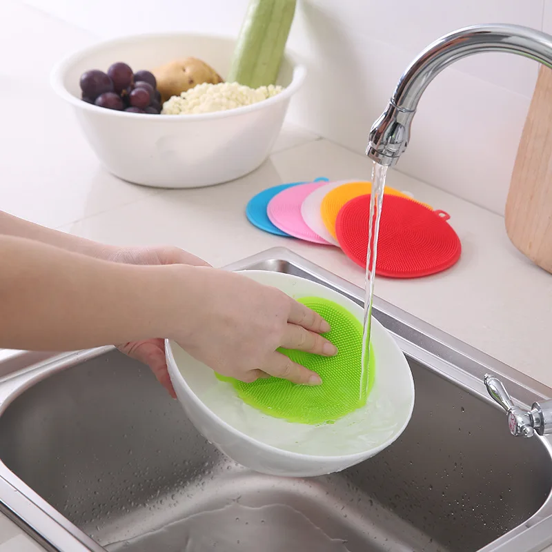 1 шт. изоляции обеззараживания силиконовый Кухня щетка для мытья посуды