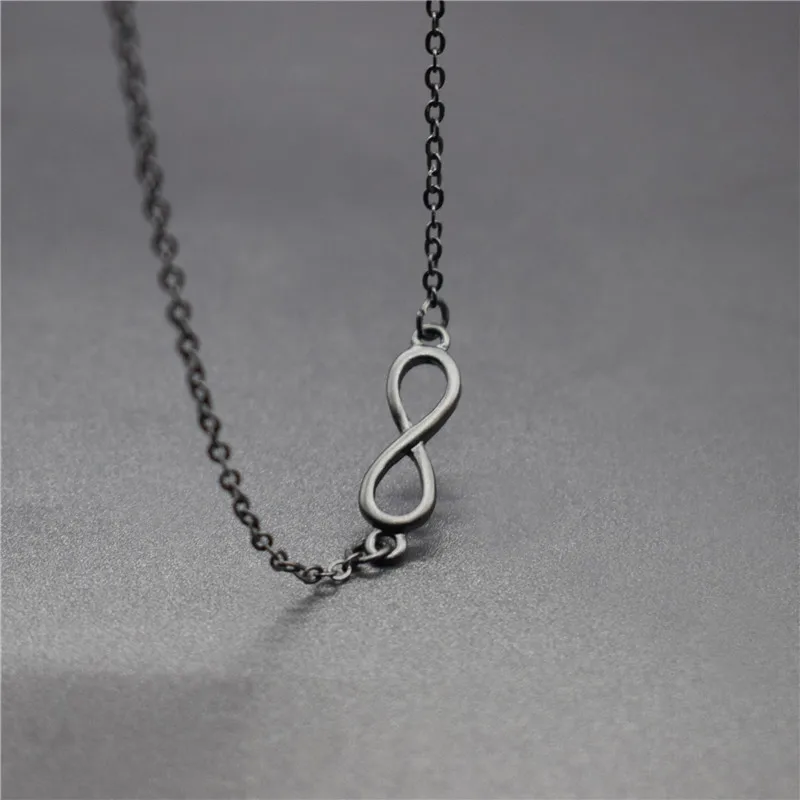 Elfin 8 Бесконечность ожерелье золотой цвет серебряный геометрические ювелирные