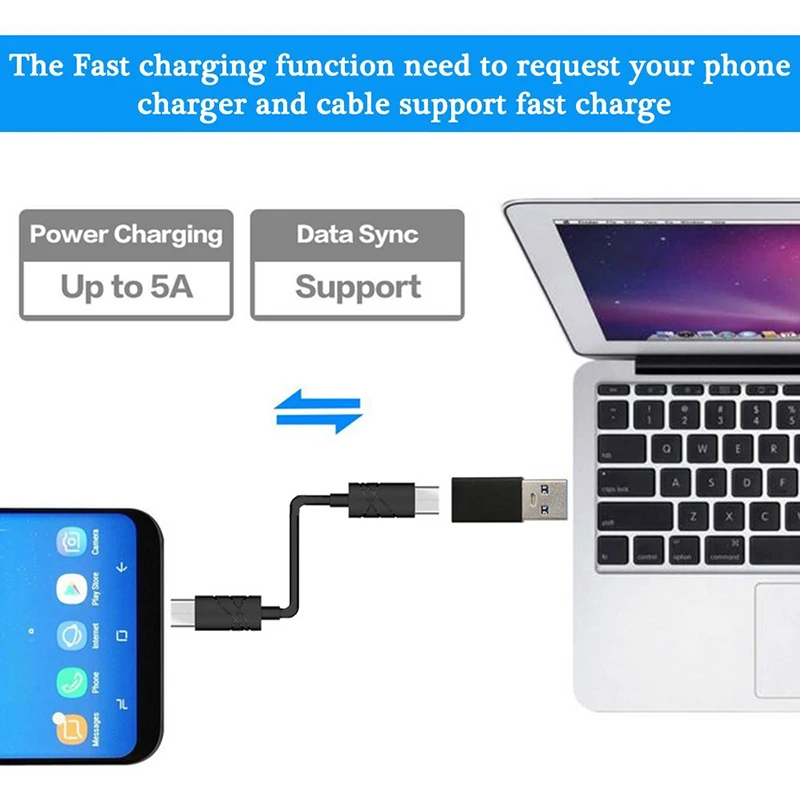 Thbelieve USB A Male To C Female адаптер Type 3 0 адаптеры с мини конвертерами для ключей Прямая