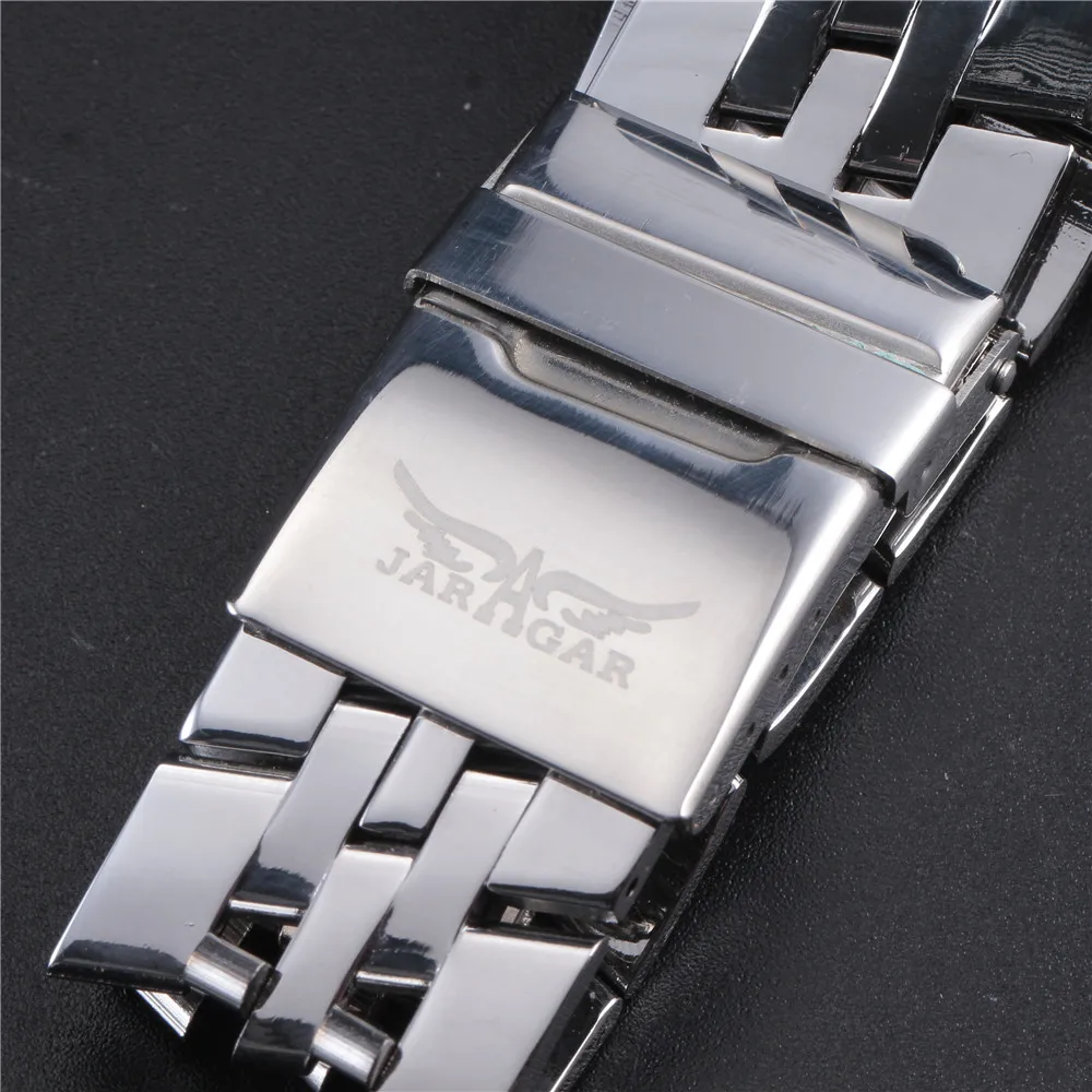 Мужские механические часы с большим циферблатом из нержавеющей стали | Наручные