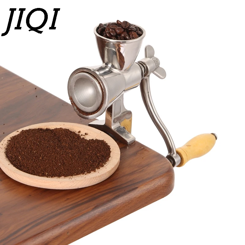 Household Manual Coffee Bean Mill Thickness adjustable Stainless Steel Rice Flour Grinder Desktop Grains Pepper Herbs Crusher