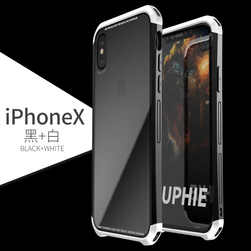 Чехол для iphone XS max, Роскошные Металлические прозрачные чехлы для Apple iphone X XS max XR 10, защитный чехол для телефона - Цвет: Black White