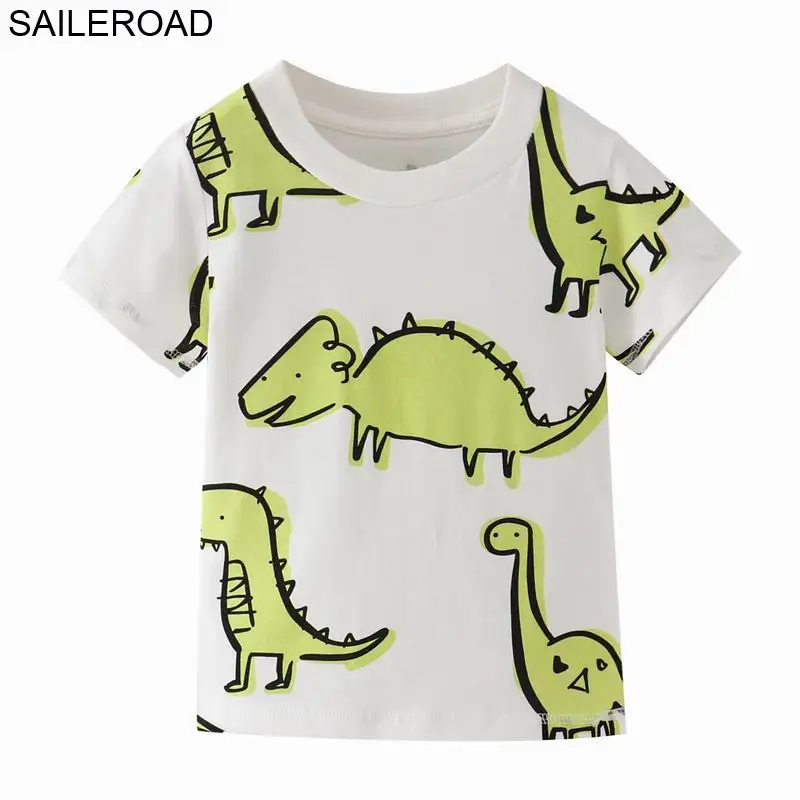 2714 same picture SAILEROAD 2-7Year Animal Rhinoceros Детские Мальчики Девочки Топы Футболка Для Летних Детей Детская Одежда для Девочек Хлопковая Одежда - Цвет: 2714 same picture