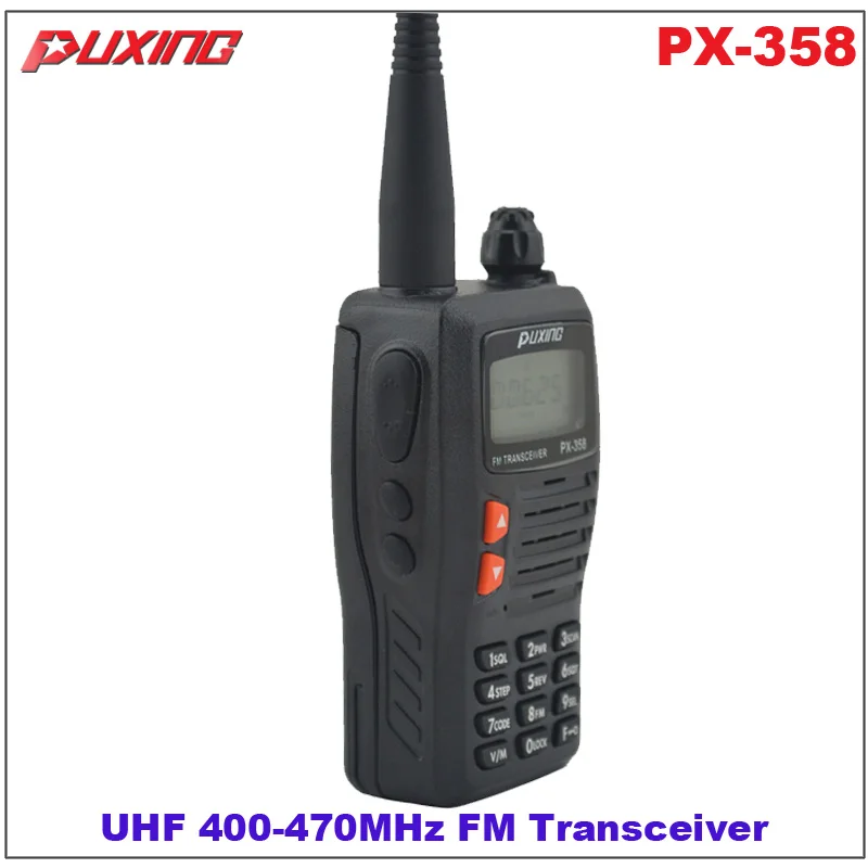 Горячая Распродажа портативная рация Puxing PX 358 UHF 400 470MHz двухсторонняя fm