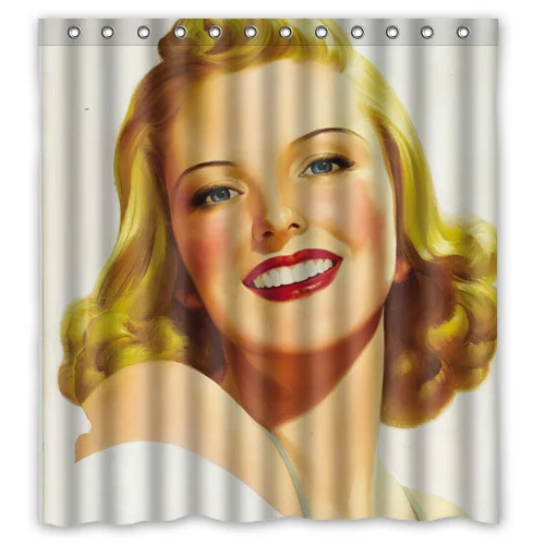 Yoosee &quot контактный блондинка персонализированные заказ занавески для душа ванны