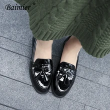 Черные туфли оксфорды Baimier из лакированной кожи для женщин