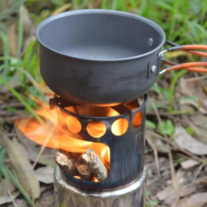 Уличная кухонная посуда газовая горелка походная плита портативная деревянная