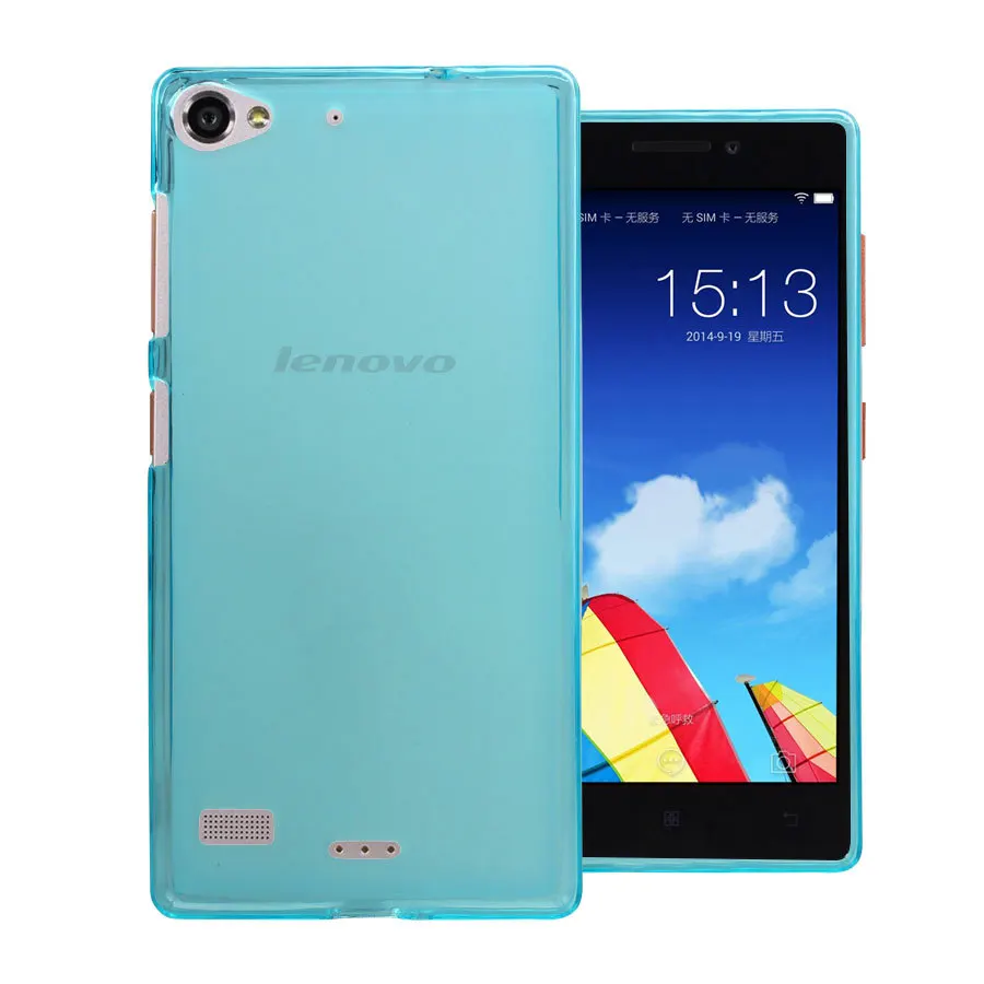 Ультра тонкий 0 5 мм прозрачный однотонный мягкий чехол из ТПУ с рисунками Lenovo Vibe X2