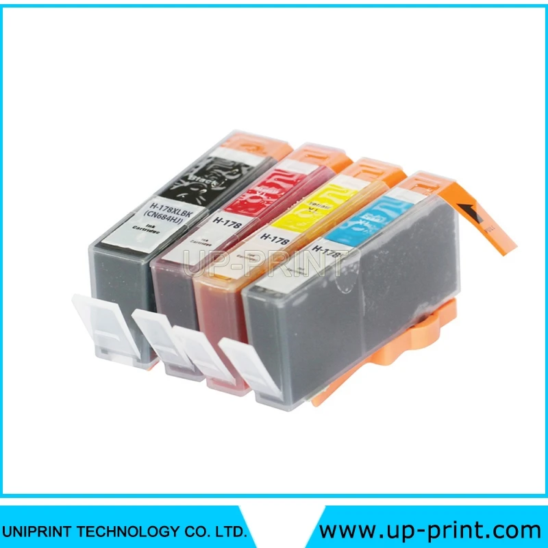 Чернильный картридж UP 4 шт. совместимый с HP 178 178XL 6510 B109a B109n B110a B210b B209a B210a 3070A чипом