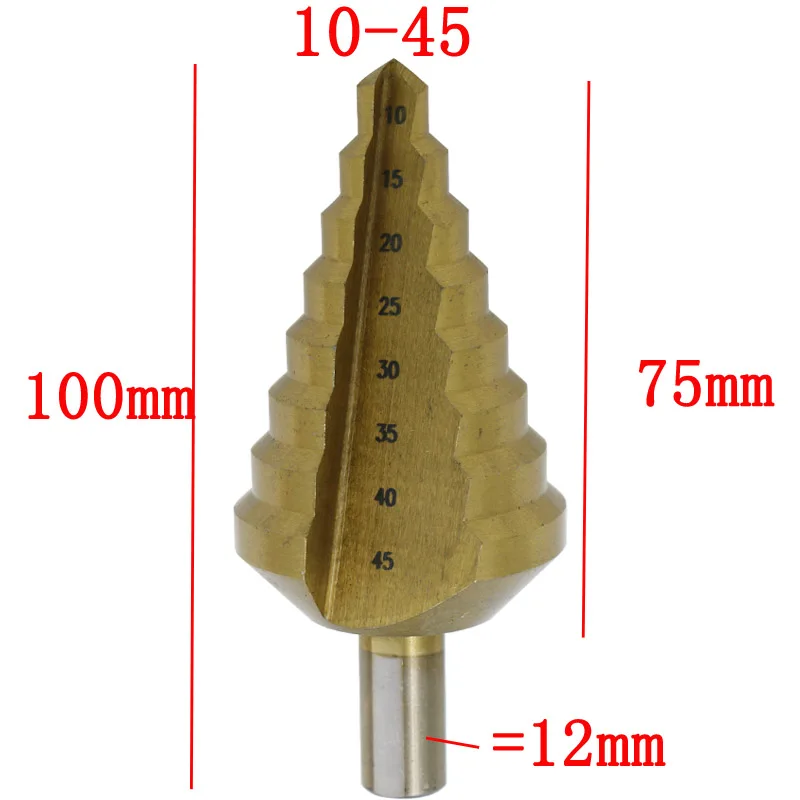 Треугольная сверла 10 45 мм ступенчатое сверло для дерева/ступенчатое