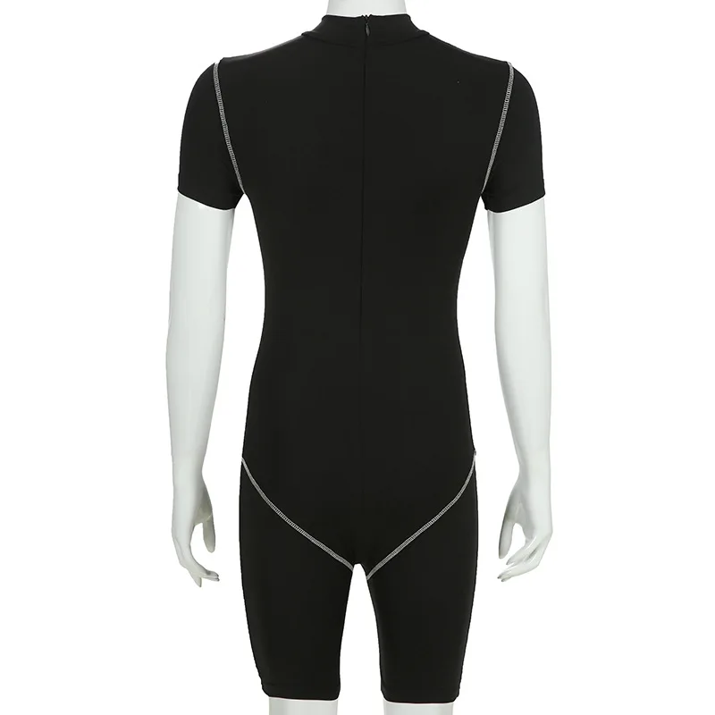 Fitshinling Athleisure Fitness Short Jumpsuit Women Rompers Bodybuilding Sexy Slim Playsuit Sportswear Summer Body Jumpsuits | Женская