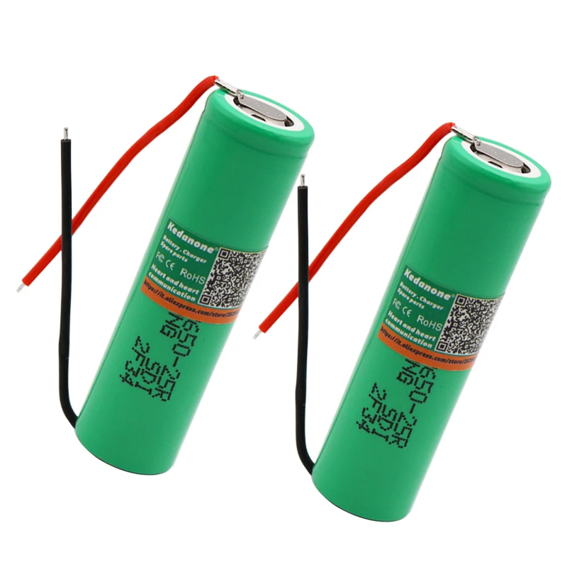 100% New original 18650 3.6V 2500mah battery For Samsung INR18650 25R lithium batteries + DIY wire | Электроника