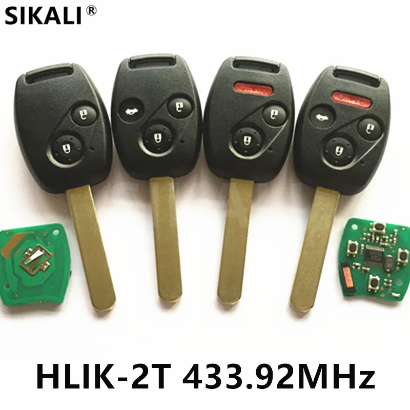 Автомобильный Дистанционный ключ для HLIK 2T Honda Accord Element CR V HR Fit City Jazz Odyssey Civic Auto ID46