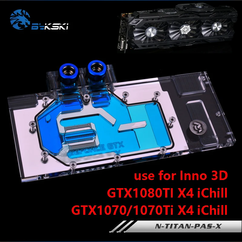 Карта водного блока BYKSKI GPU используется для Inno 3D GTX1070/1070Ti/1080TI X4 ichall IceDragon Super