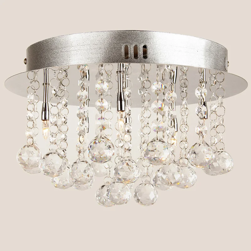 Новая современная роскошная хрустальная потолочная лампа из нержавеющей стали