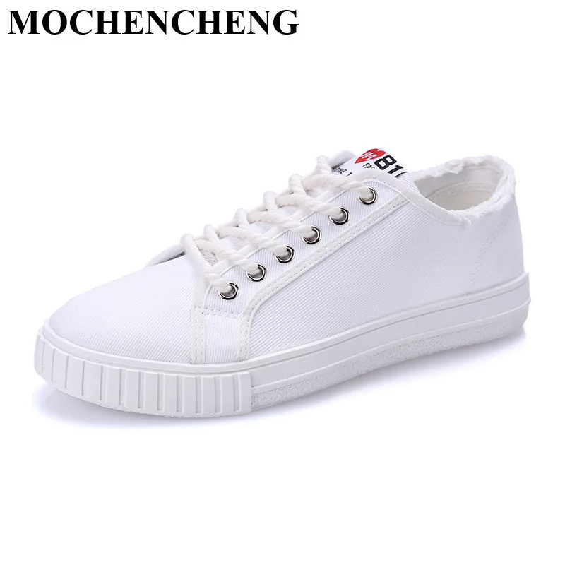 Classic Men Canvas Shoes Sneakers Breathable Low Lace-up Casual Retro Style Youth White for Flat Leisure | Обувь