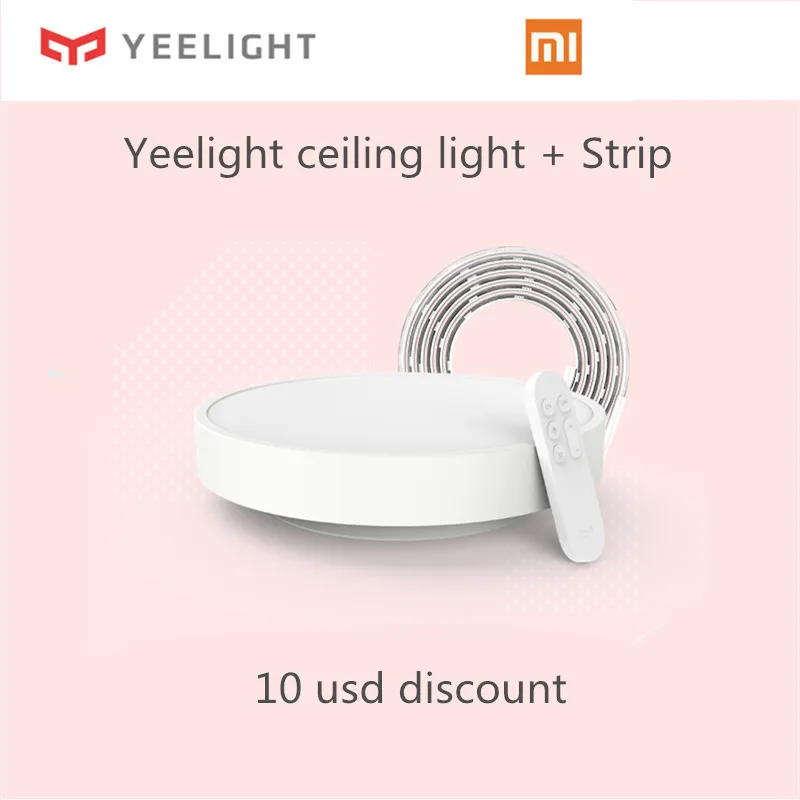 Крепление для спортивной камеры Xiao mi Yeelight Smart APP Управление умный светодиодный потолочный светильник IP60 пыле WI-FI/звонки по Bluetooth и полосы света работы с mi home приложение