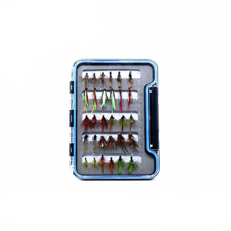 

Royal Sissi PRO TYING 30pcs set fly fishing wet flies&snatcher flies assorted with luxury fly box tutorial demonstration fly set
