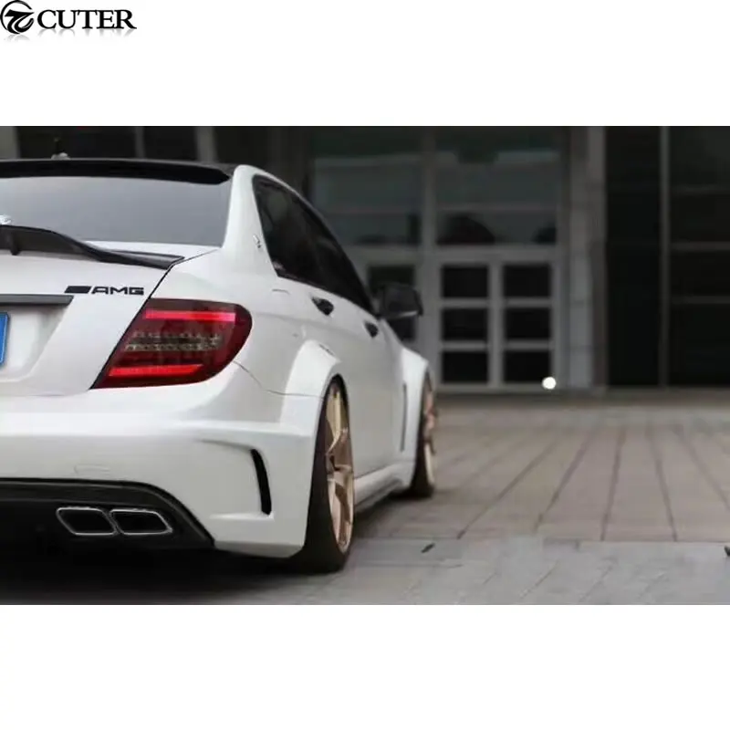W204 C300 C63 Широкий комплект кузова автомобиля FRP Неокрашенный Передний Задний бампер боковые юбки капот двигателя для Mercedes Benz W204 06-12