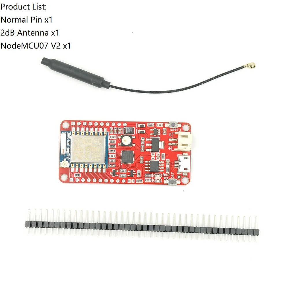 DSTIKE NodeMCU 07 V2 ESP8266 2dBi антенны зарядное устройство RGB светодиодный ESP LM39100 низкая