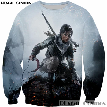 PLstar Cosmos дизайн Осенняя толстовка с длинными рукавами Классическая игра Tomb Raider печать 3d толстовки Мужская/женская одежда - Цвет: color as the picture