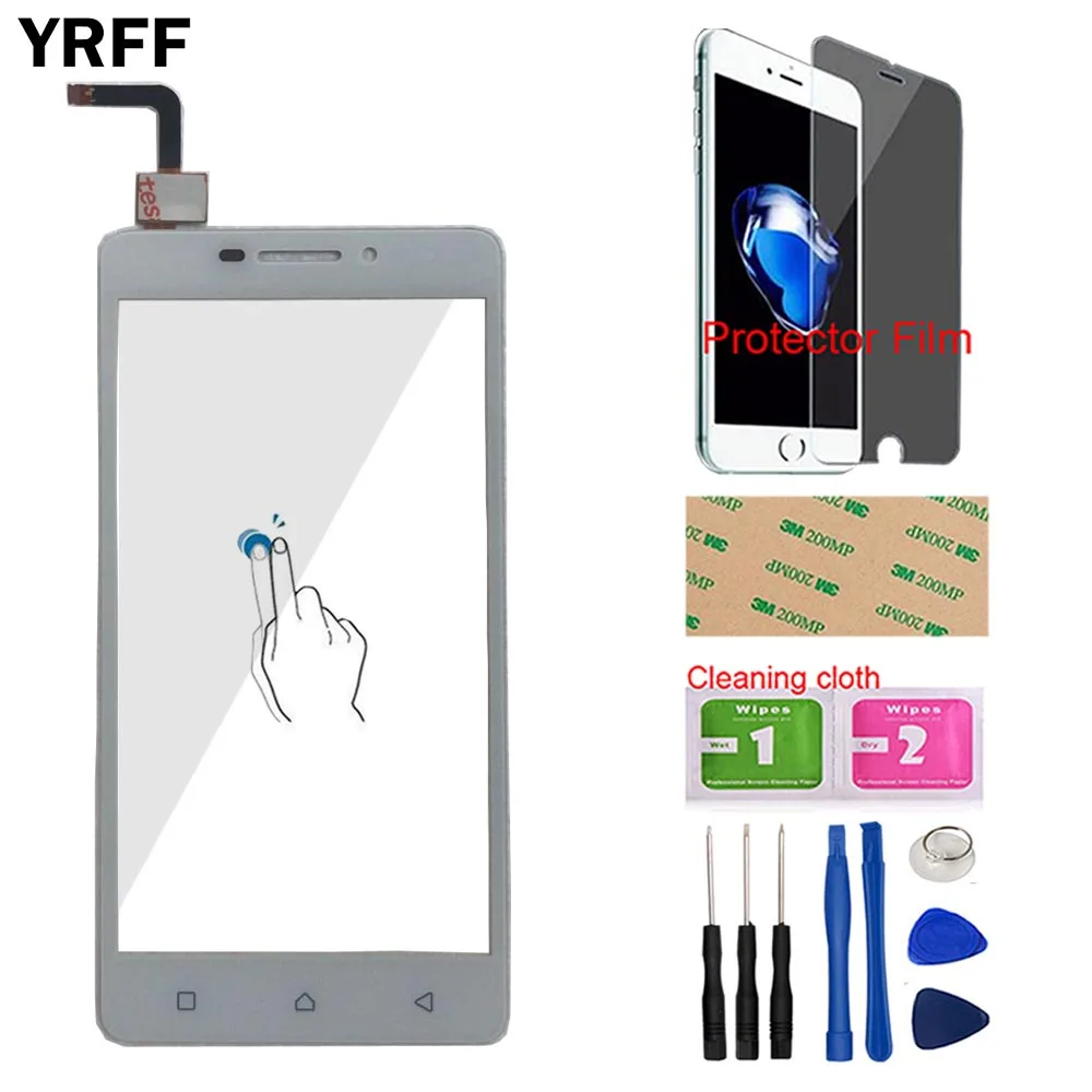 White With Tools Сенсорная панель, сенсорный экран для lenovo Vibe P1m P1m a40 P1ma40 P1mc50, дигитайзер, переднее стекло, инструменты+ защитная пленка - Цвет: White With Tools
