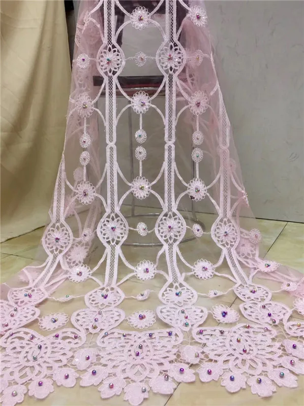 Французская кружевная ткань 5 ярдов/партия недорогие кружевные ткани с блестками