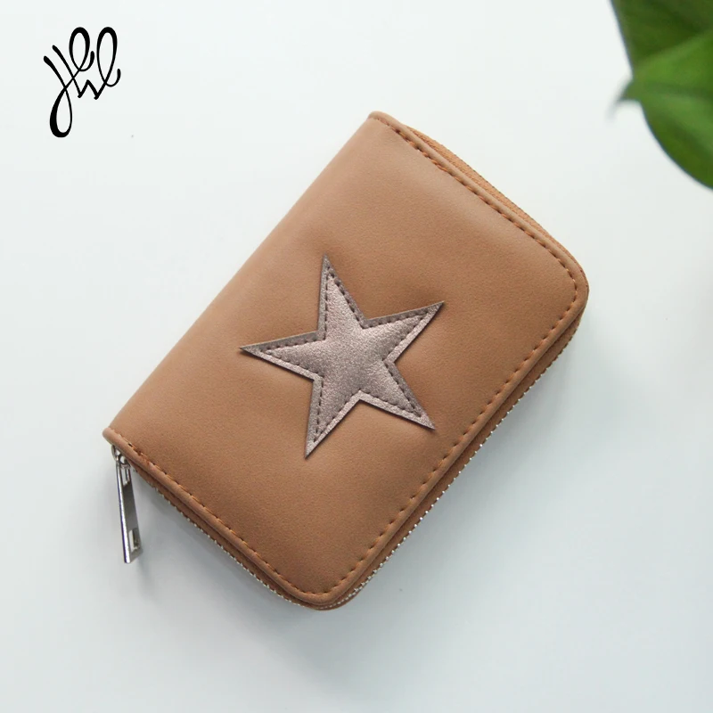 Модные новые женские кошельки маленький кожаный роскошный бренд милый Звездный