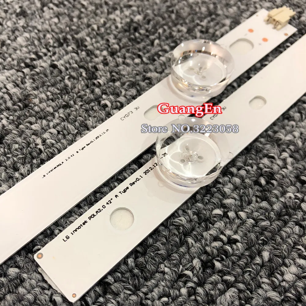 Новинка; 10 шт. светодиодный Подсветка полосы для LG 42 дюйма ТВ INNOTEK POLA 2,0 42 Rev0.1 POLA 2,0 T420HVN05.0 42LN5400 42LN5300 T420HVN05.2