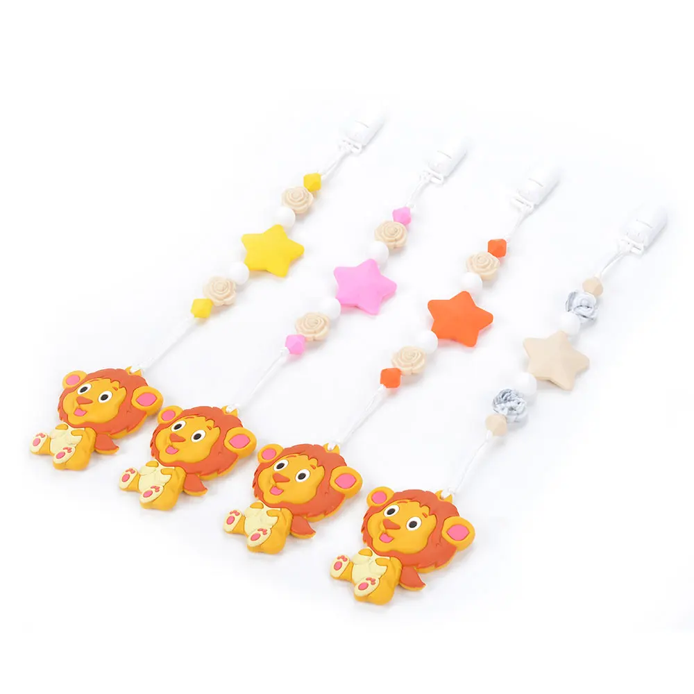 Силиконовые зажимы для прорезывания зубов Прорезыватель Львенок подвески