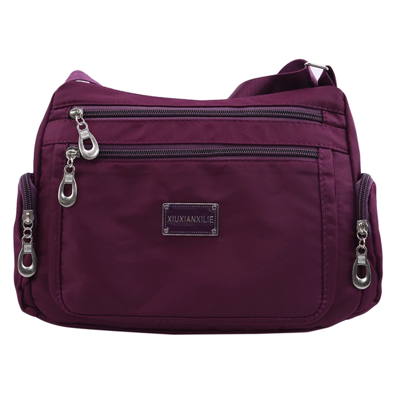Purple Женские Модные Водонепроницаемый Crossbody вместительная сумка для женщин Курьерские сумки большой Ёмкость Сумка многофункциональная сумка унисекс - Цвет: Purple