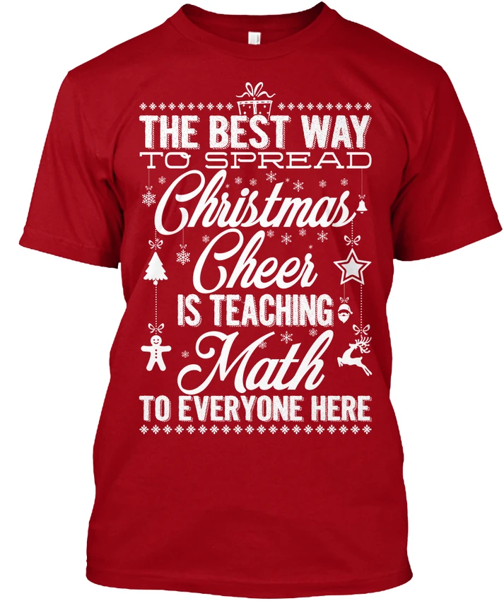 Рождественский Cheer Math Teacher-лучший способ распространения популярной футболки без