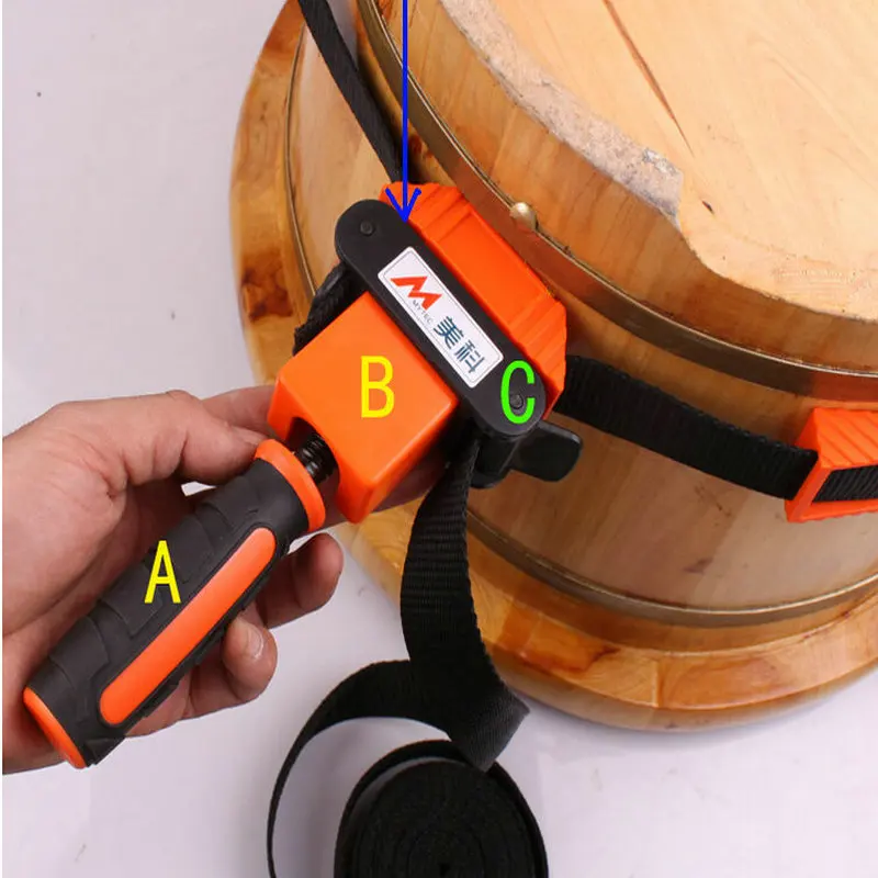 Nylon Multi-Function Binding Belt Clamp Polygons Angle Clip With 4M Long Non Skip TPR Handle Woodworking Tool |