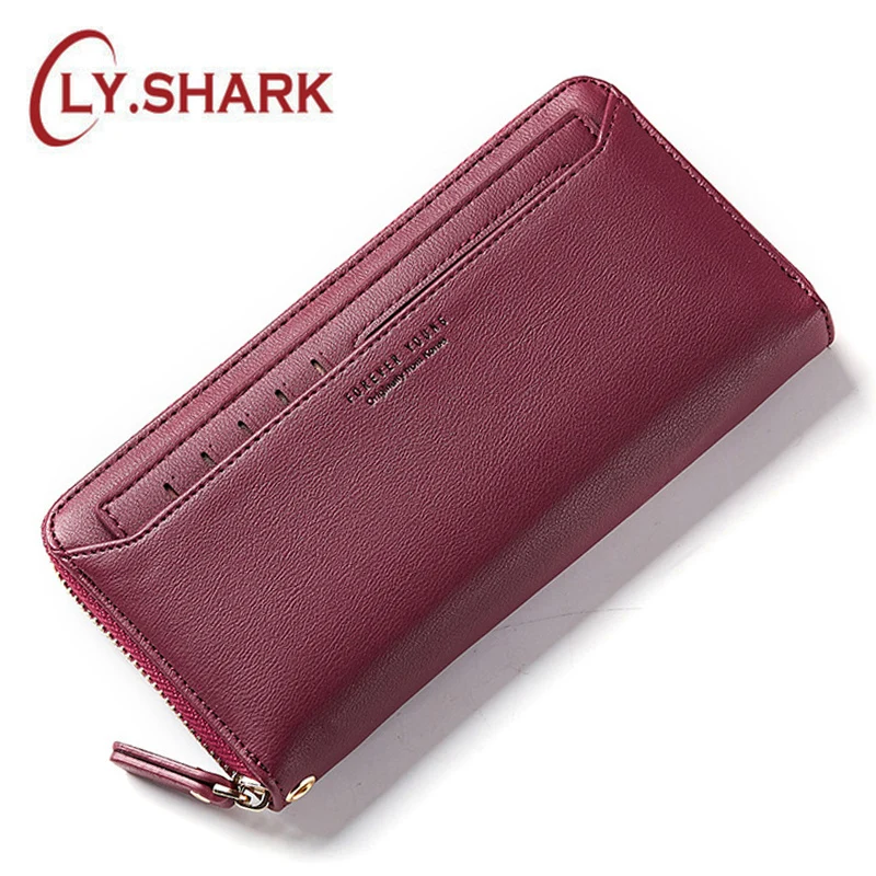 Кошелек LY. SHARK Женский длинный из искусственной кожи на молнии|Женские кошельки| |