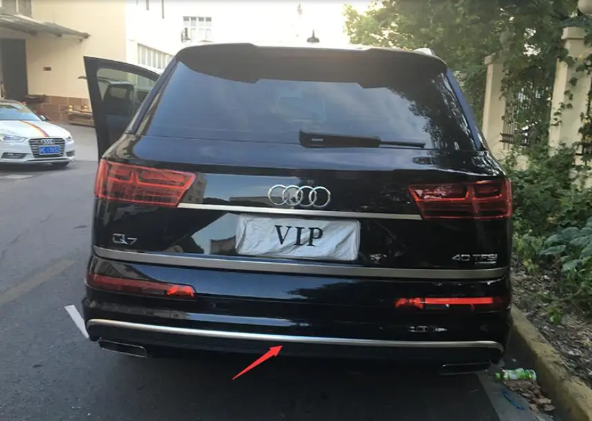 Автомобильный стиль Нержавеющая Задняя Матовая защитная полоса для бампера