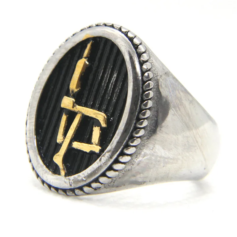 

Polish Tattoo Tool Ring 316L Stainless Steel Band Party Punk Culture Ring Size 7-14