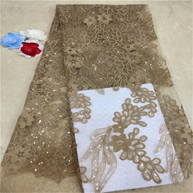Нигерийская французская кружевная ткань 2019 с блестками африканский тюль