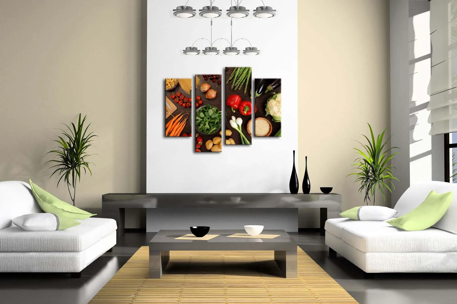4 панели без рамки настенные художественные фотографии овощи фрукты здоровые