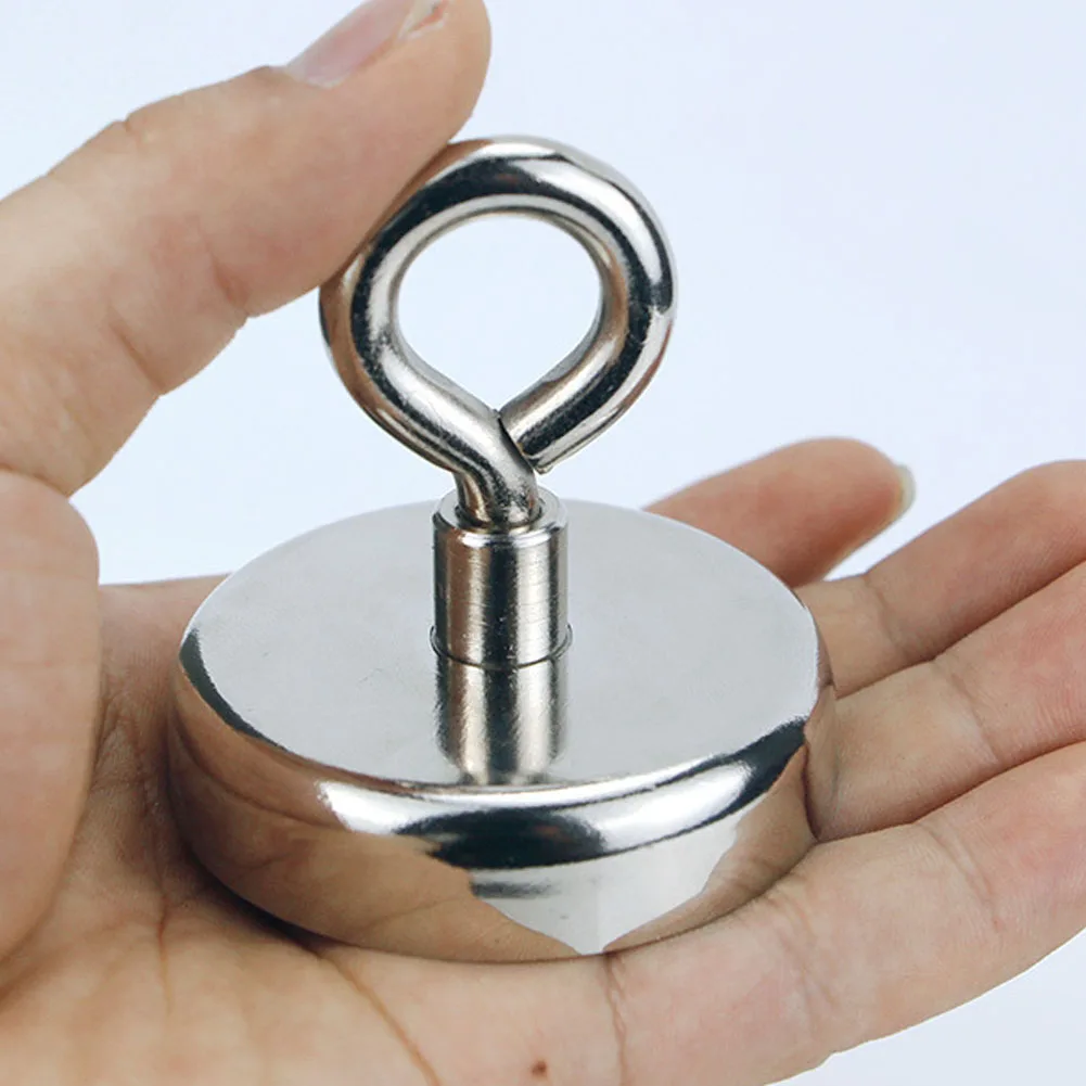 Rare Eyebolt Small Hook Durable Powerful Force Magnet Portable Neodymium Multipurpose Round River Fishing Lightweight | Дом и сад