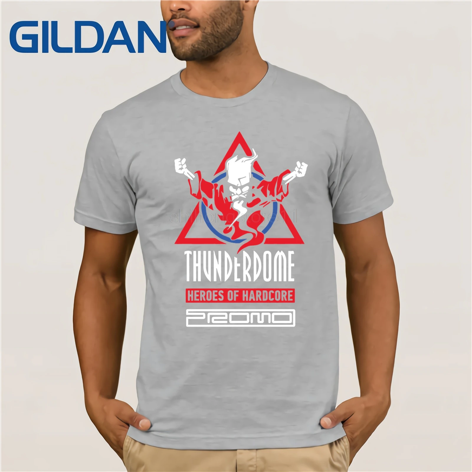XXXL футболки Thunderdome Wizard Hero of Hardcore Мужская футболка с круглым вырезом и коротким
