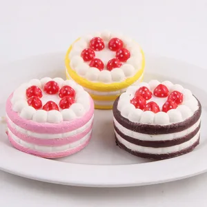 2018 Симпатичные игрушки для детей, Клубничный пирог, хлеб, мороженое, сжимаемая игрушка, медленно восстанавливает форму, снимает стресс, тревогу, внимание для взрослых