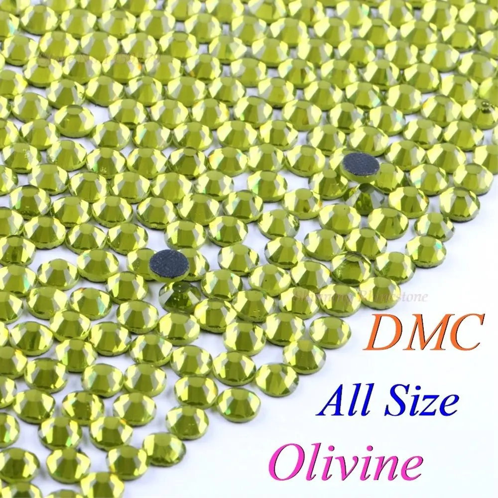 Стразы DMC Olivine SS6 SS10 SS16 SS20 SS30 разных размеров стеклянные кристаллы горячей