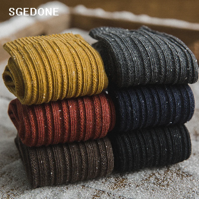 Носки женские зимние SGEDONE теплые до середины икры 1 пара носки со снежинками г.