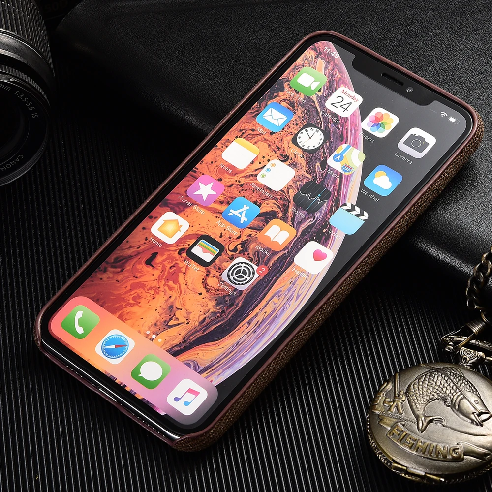 Чехол из хлопчатобумажной ткани ярких цветов для iPhone 6s 8 6 7 Plus 11 Pro мягкий тонкий XS