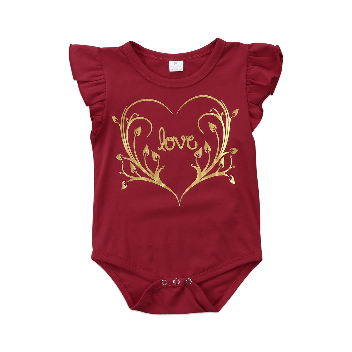 2018 хлопковый комбинезон с рукавами летящими для маленьких девочек одежда