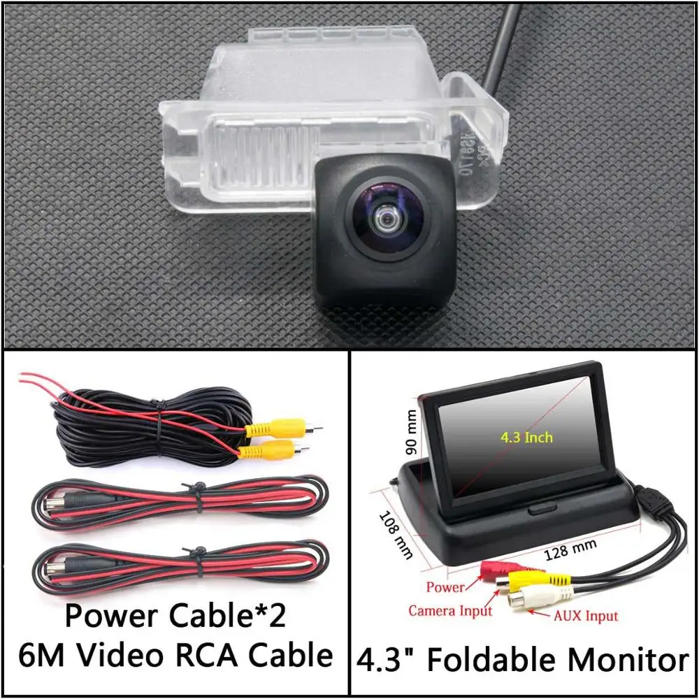 Cam N 4.3 inch Fold 175 градусов HD резервная камера заднего вида для Ford Tourneo/Transit Fusion Mondeo EcoSport автомобильный парковочный монитор водонепроницаемый - Название цвета: Cam N 4.3 inch Fold