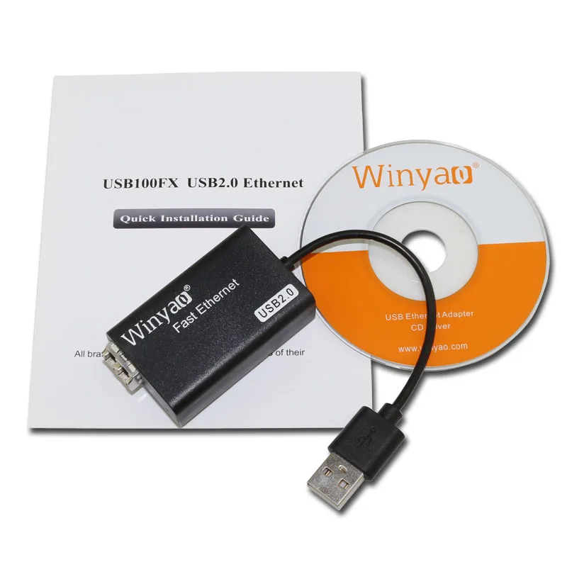 Winyao USB100FX USB2.0 To 100FX Настольный сетевой адаптер для Ethernet-AX88772 NIC ПК MacBook Air ноутбук |