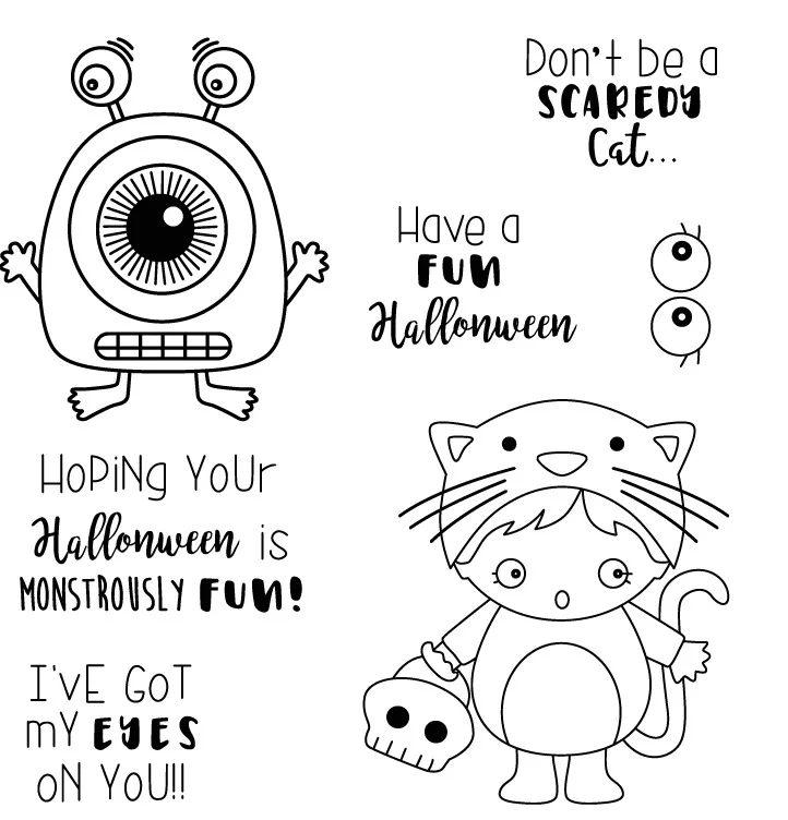 Хэллоуин/Монстр/прозрачные штампы для скрапбукинга DIY/изготовление