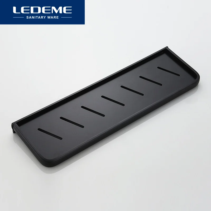 Одноуровневая лакированная угловая полка для ванной LEDEME полки душа и комнаты